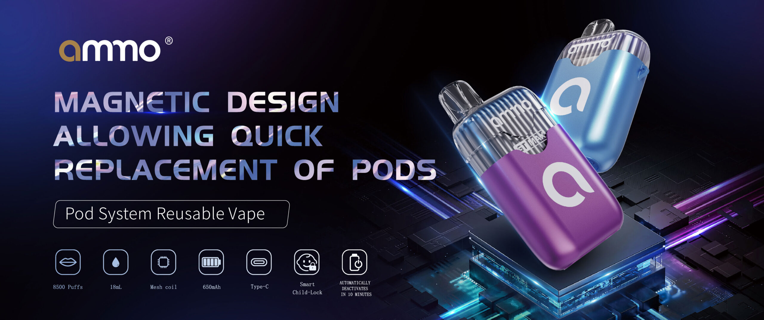 ammo GT MAX Pod System Reusable Vape